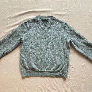 Bloomingdale's Gray V-Neck Sweater